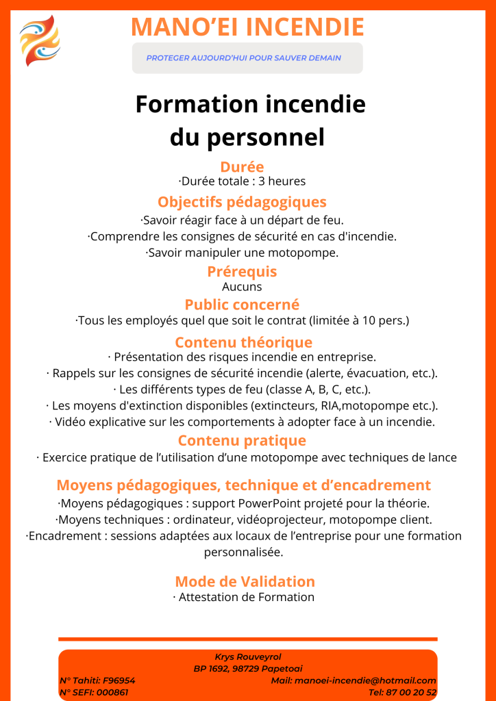 Formations motopompe